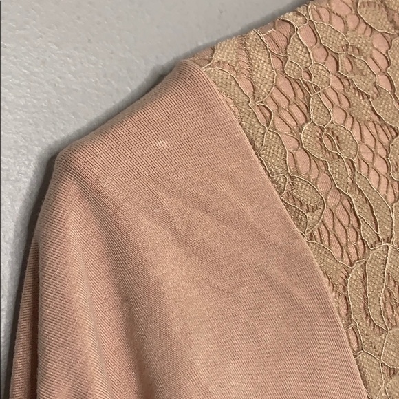 ASOS Plus Curve Pink Knit Lace Stretchy Dress 22 - Picture 4 of 11